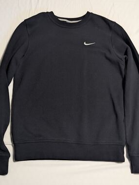 Nike Black Crewneck Sweatshirt with White Swoosh Logo